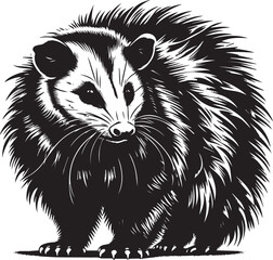 Silhouette of red Panda, Animal feline bear panda family. ,Vector illustrator