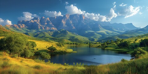 impressive african panoramic landscape