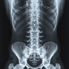 Abstract x-ray examinations isolated on clear black background