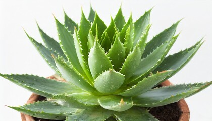 Fototapeta premium aloe plant over white background