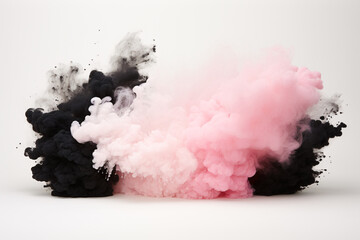 Vivid Pink and Black Particle Explosion Abstract Background