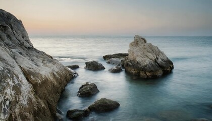 Obraz premium beautiful landscape of a rocks in the sea