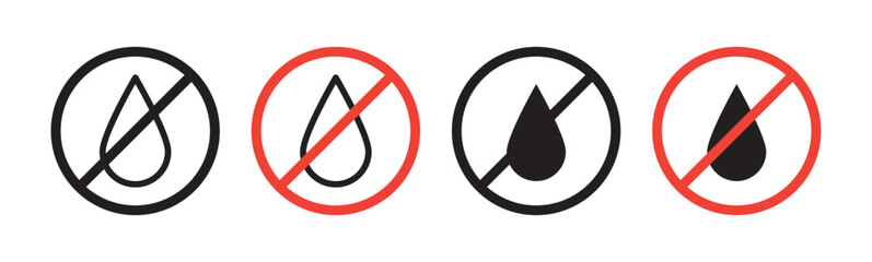 Non-Greasy Ingredient Vector Icon Set. Health-Safe Oil Vector Symbol for UI Design.