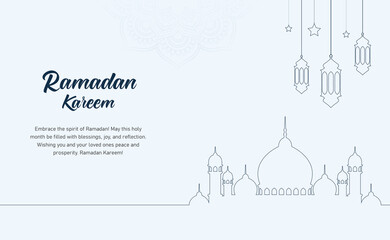Ramadan Kareem Social Media Post Or Greeting banner template Design