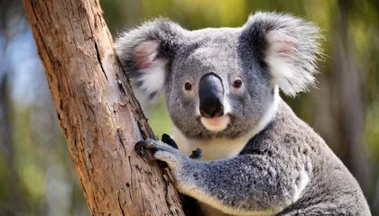 Fototapeten cute cuddly koala bears in gumtree in queensland australia © Debbie