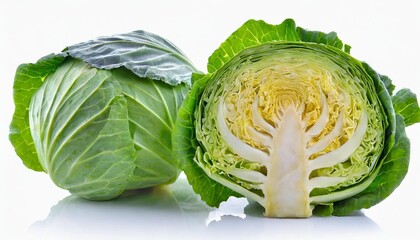 cabbages isolated on white background