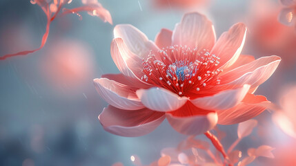 a flower with petals as soft as whispers, delicate yet strong. 