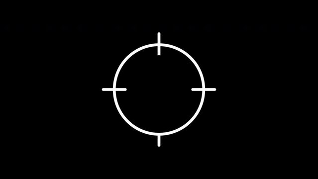 Pest control graphic animation. Alpha channel. Cockroach and target on transparent background motion design. 4K resolution