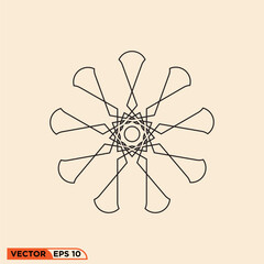 Abstract element icon design vector graphic of template, sign and symbol, line style