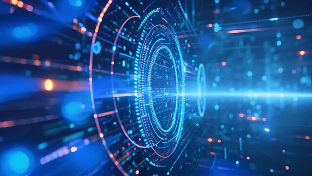 Holographic projections of global cybersecurity statistics including the number of daily attacks and the staggering cost of cybercrime serving as a constant reminder of the