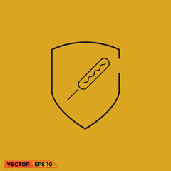 Satay icon design vector graphic of template, sign and symbol, line style