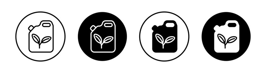 Biofuel Vector Line Icon Illustration.