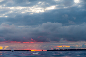 Lichstimmung an der Ostsee Sonnenuntergang am Salzhaff