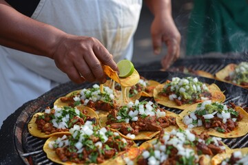 Obraz na płótnie Canvas Traditional mexican pork tacos