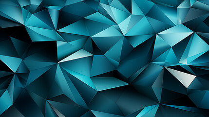 Fototapeta premium Turquoise_abstract_polygon_background