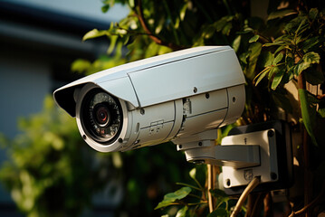 Surveillance camera is installed with a waterproof cover to protect the camera in accordance with the concept of a home security system