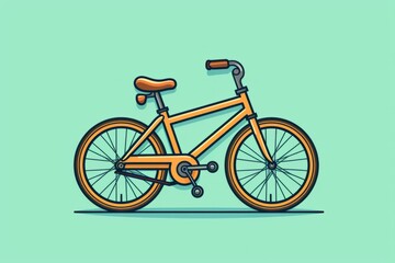 Fototapeta premium Bicycle on Blue Background