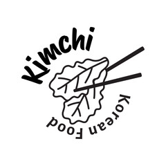 Kimchi Logo Korean Food Vector Template, for Organic Healthy Traditional Homemade Food Graphic Designs Inspiration