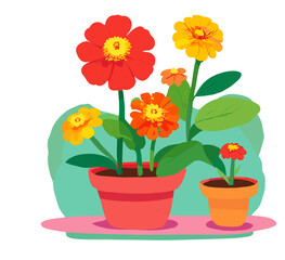 flowers in a pot