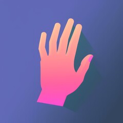 Obraz premium A Persons Hand With a Pink Manicure