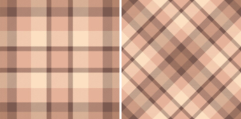 Textile check seamless of texture tartan plaid with a background vector fabric pattern.