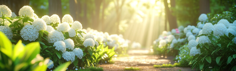 Panoramic View The Beautiful Garden