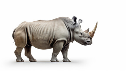Fototapeta premium Rhino isolated on white background.