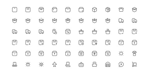 Simple Set of Shipping Related Vector Line Icons.