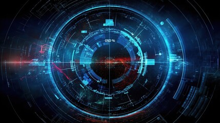 Fototapeta premium Futuristic Data Interface: Real-Time Insights