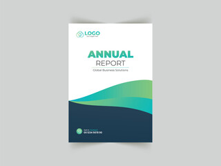 Vector abstract elegant annual report book cover