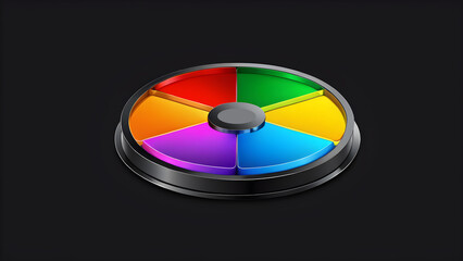 Color palette color selection icon clipart isolated on a black background