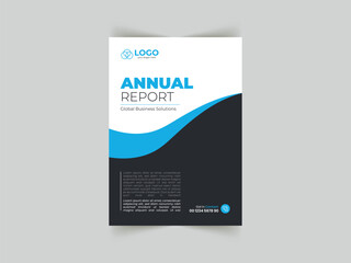 Vector abstract elegant annual report book cover