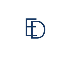 ED logo design vector template