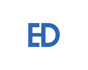 ED logo design vector template