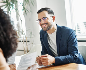 business businessman man office meeting agreement contract agent real estate investment client...