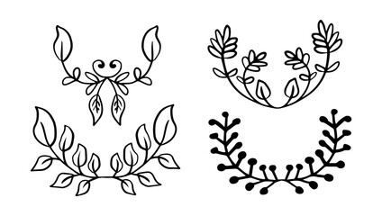 Variety of floral ornaments