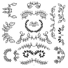 Variety of floral ornaments