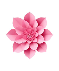 illustration of pink paper flower ai generated