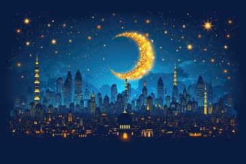 islamic greeting card for Ramadan kareem or ied mubarak background