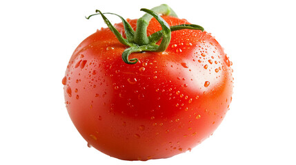 fresh ripe tomato on transparent background