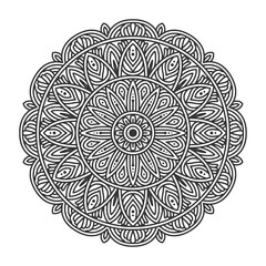 Circular pattern mandala art decoration elements