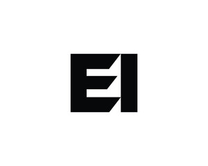 EI logo design vector template
