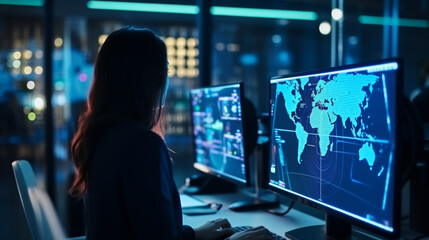 Cyber security and information or network protection. Future technology web services for business, Data protection technology. Online internet access cyber attack and business data privacy	