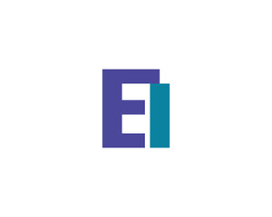 EI logo design vector template