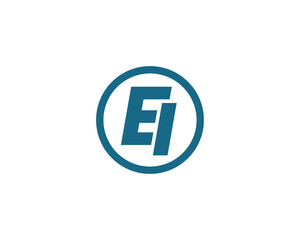 EI logo design vector template