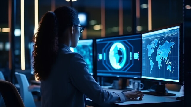 Cyber security and information or network protection. Future technology web services for business, Data protection technology. Online internet access cyber attack and business data privacy	