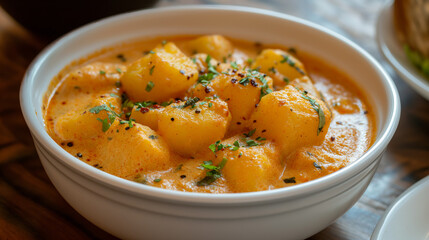 Savoring Authentic Aloo Bhaji in a Rustic Dhaba Setting