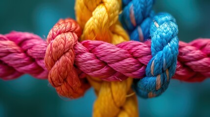 close up of a colorful rope