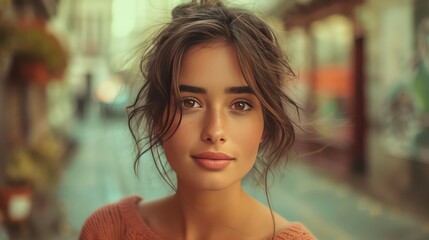 Obraz premium model girl on the street