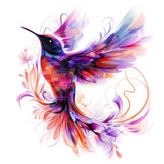 Tribal Tattoo Print, illustration of a bird